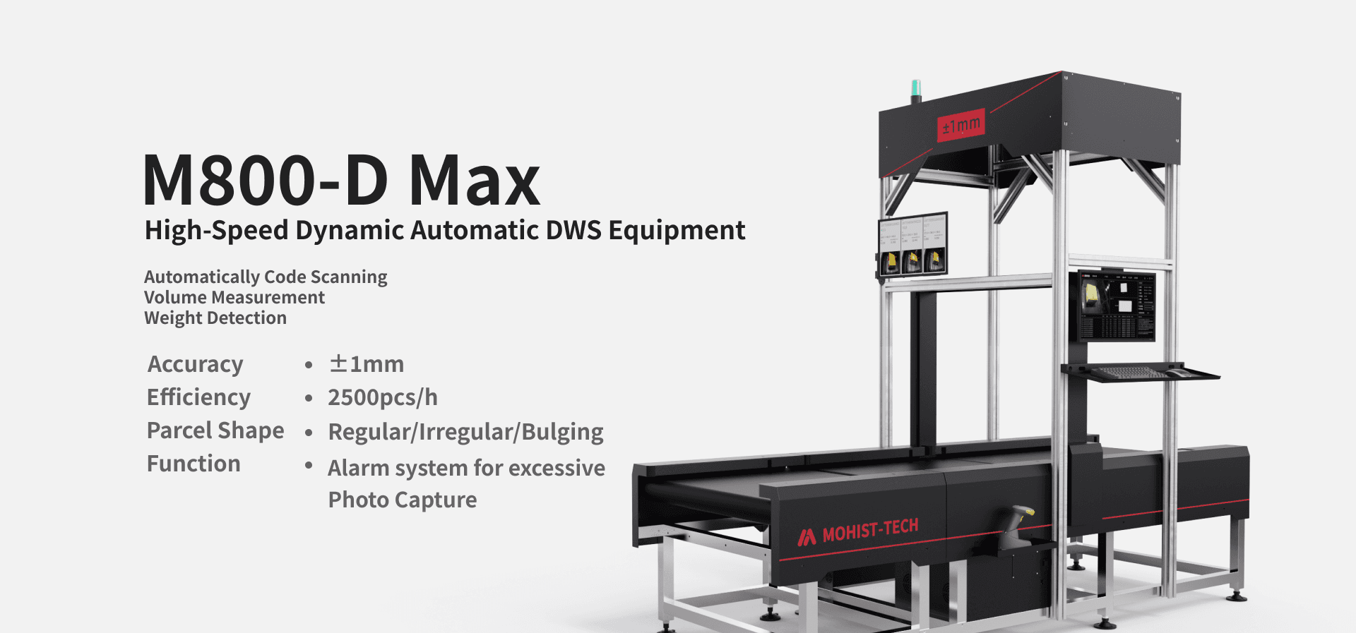 Mohisttech - Homepage - M800-D Max - High-Speed Dynamic Automatic DWS Equipment - Product Image